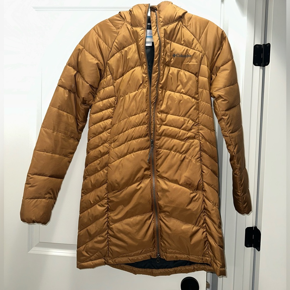Columbia Women's Tan Mid-length Puffer Jacket